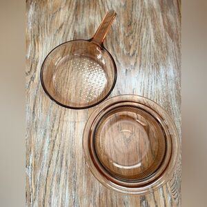 Vintage Corningware Visions Amber Glass Collection❤️